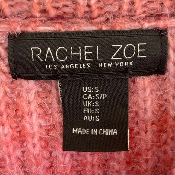 Rachel Zoe Sweater Ombre Stripe Chunky Knit Sweater Size Small Pink Purple NWT - Picture 6 of 8